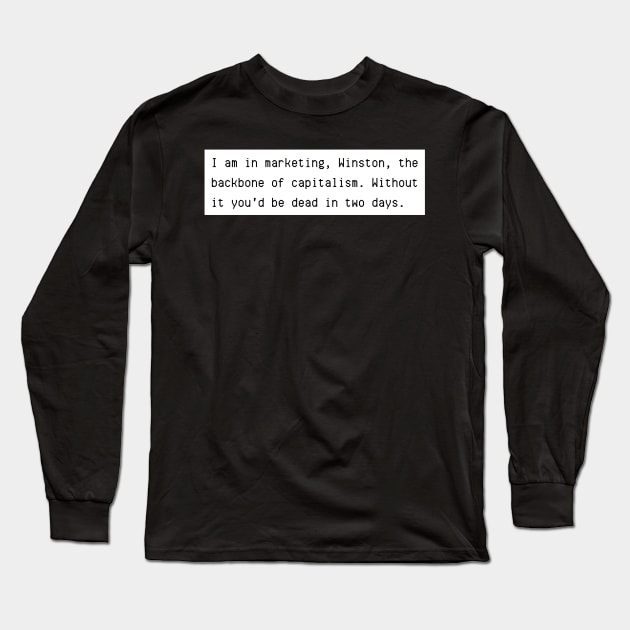 marketing schmidt style Long Sleeve T-Shirt by Toad House Pixels